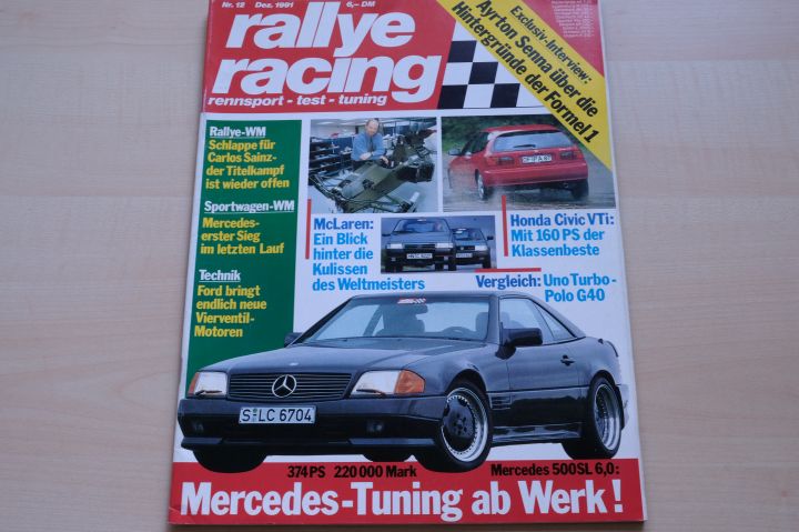 Deckblatt Rallye Racing (12/1991)